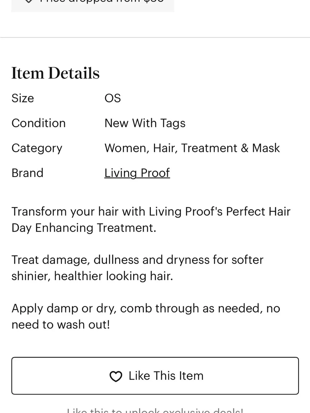 Living Proof Perfect Hair Day (PhD) Healthy Hair Perfector Treatment